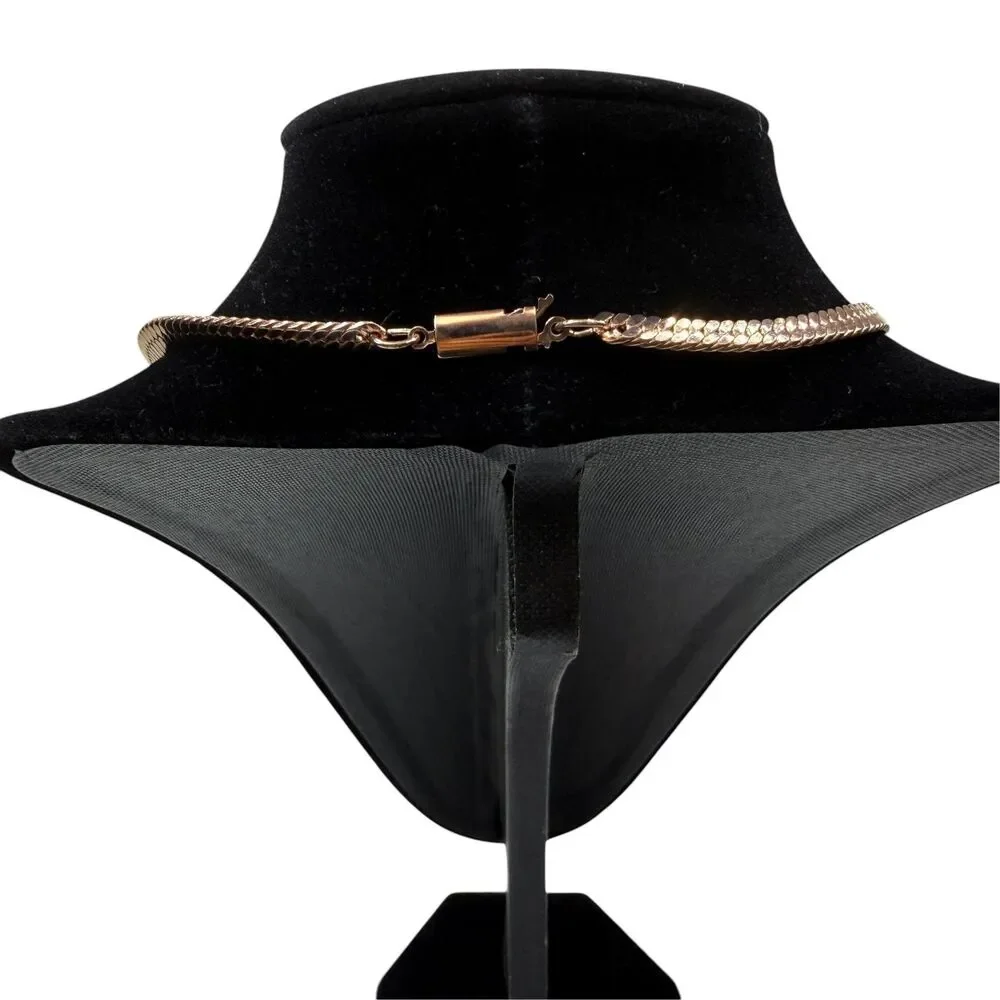 Bold Abstract Copper Tone Collar Statement Necklace Fashion Jewelry 15
